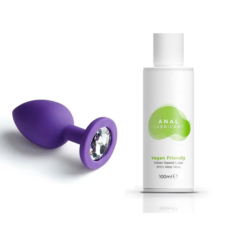 Pack Plug Anal + Lubricante Base Agua